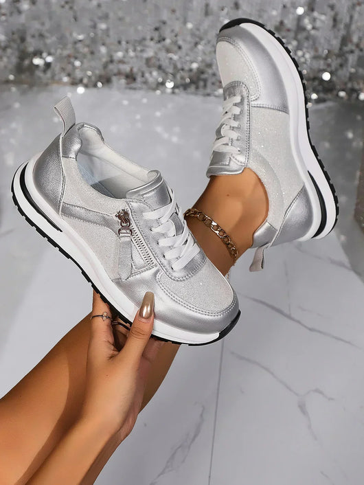 Sienna sneakers med dragkedja