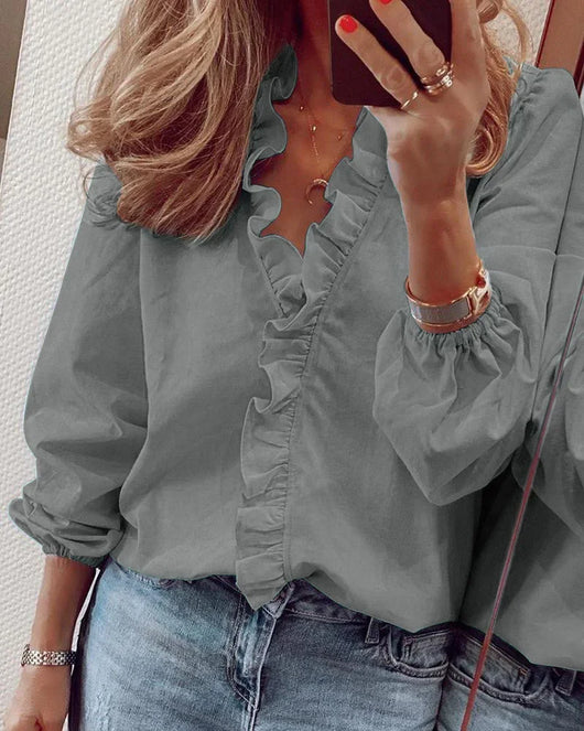 Katharina blus med volanger