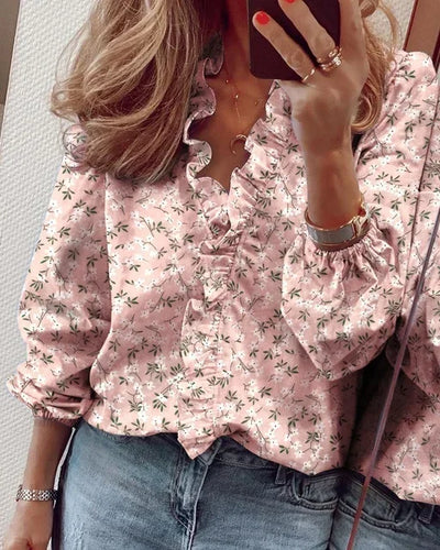 Katharina blus med volanger