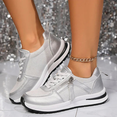 Sienna sneakers med dragkedja