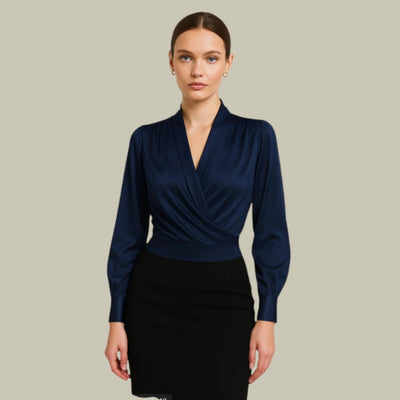 Verena blus i satin