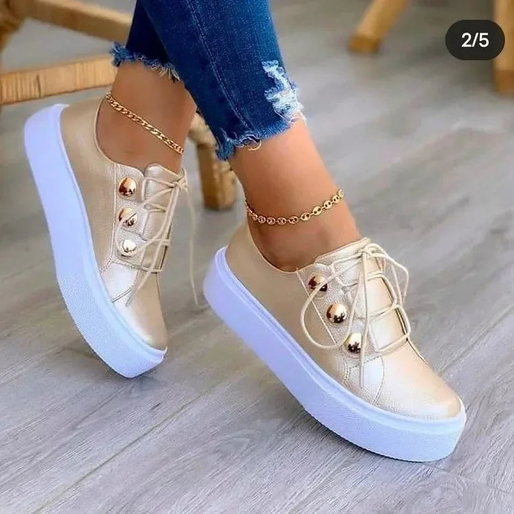Serena sneakers med platåsula