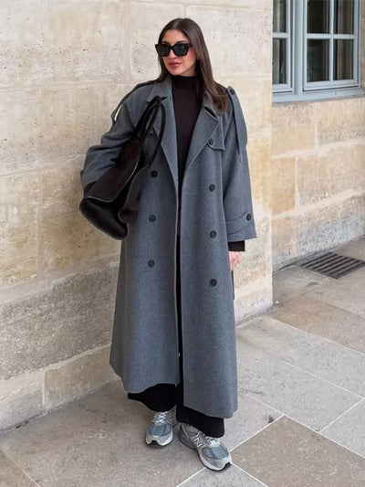 Sabine trenchcoat i ull