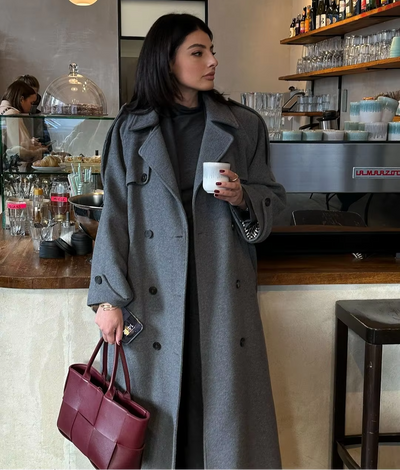 Sabine trenchcoat i ull