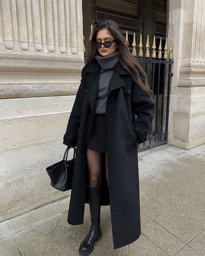 Sabine trenchcoat i ull