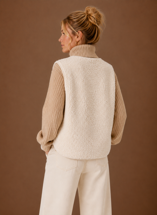 Teddyväst i mjuk fleece