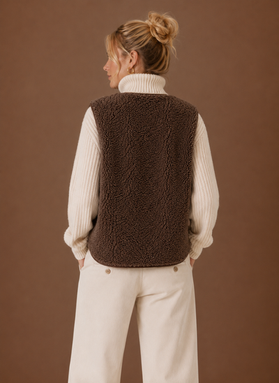 Teddyväst i mjuk fleece