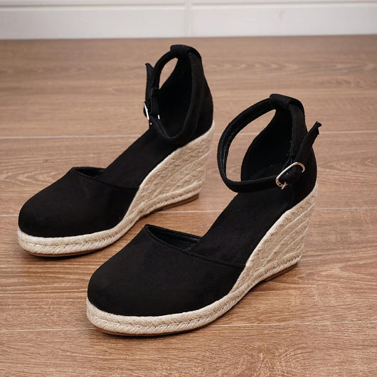 Anna sandaler med kilklack