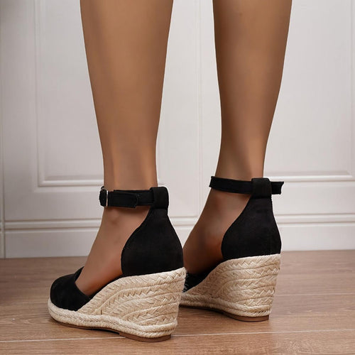 Anna sandaler med kilklack