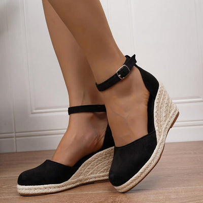 Anna sandaler med kilklack