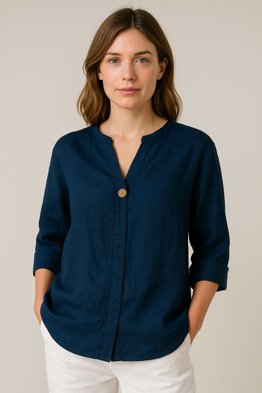 Stefanie blus med v-ringning