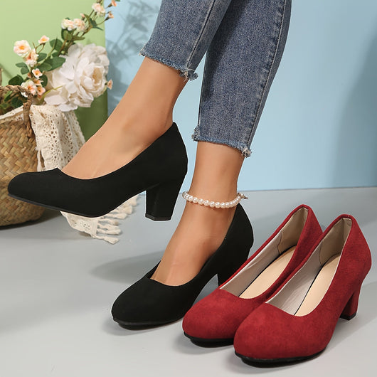 Vayda pumps med blockklack