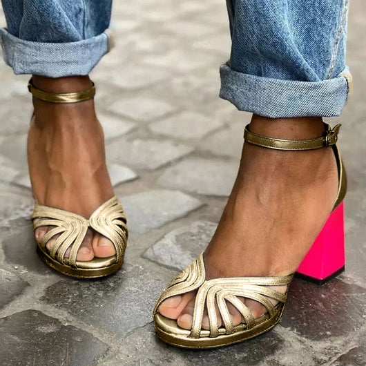 Milviana sandaler med blockklack