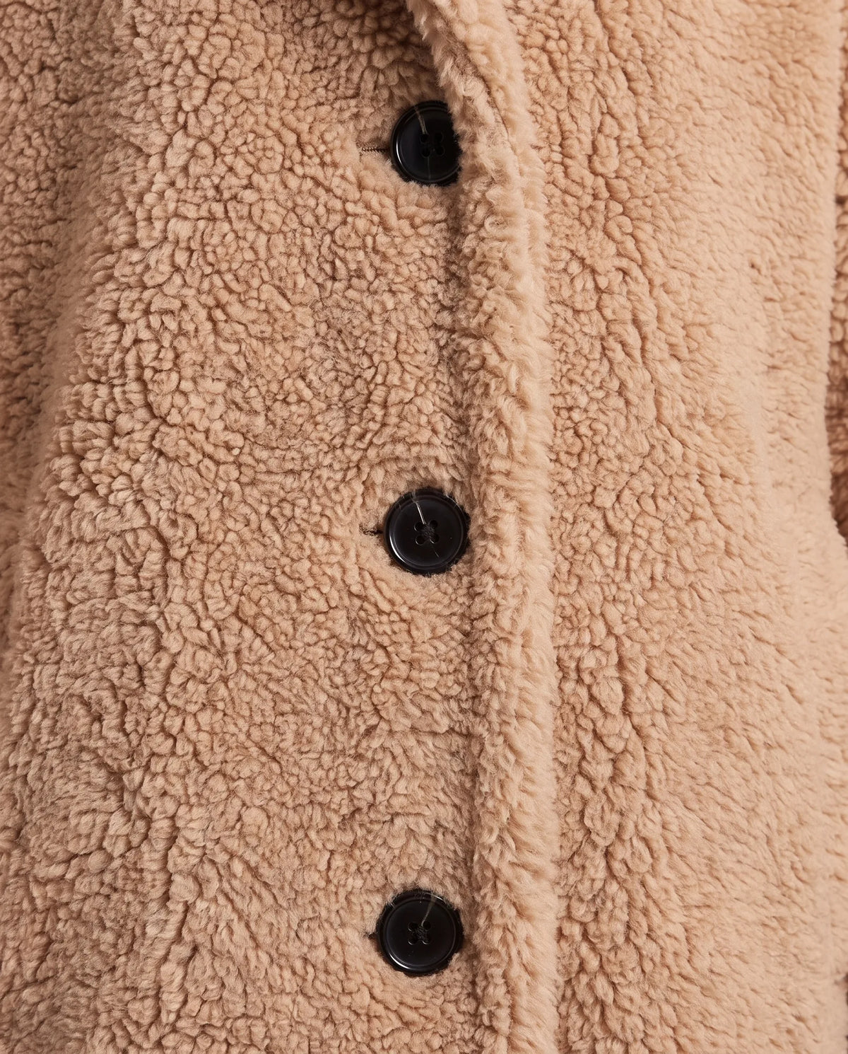 Delphine lång teddykappa – khaki