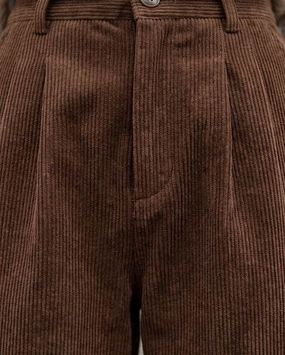 Tilda vida manchesterbyxor – hög midja – brun