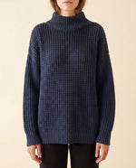 Fern grovstickad polotröja – oversized
