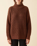 Fern grovstickad polotröja – oversized