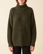 Fern grovstickad polotröja – oversized
