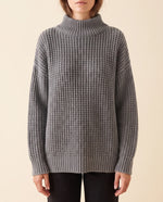 Fern grovstickad polotröja – oversized