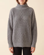 Fern grovstickad polotröja – oversized