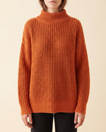 Fern grovstickad polotröja – oversized