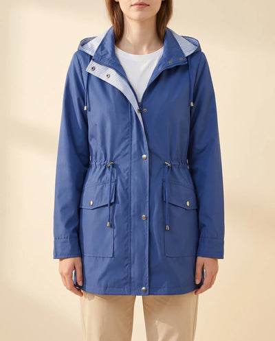 Mira lång trenchcoat – avtagbar huva