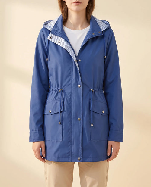 Mira lång trenchcoat – avtagbar huva