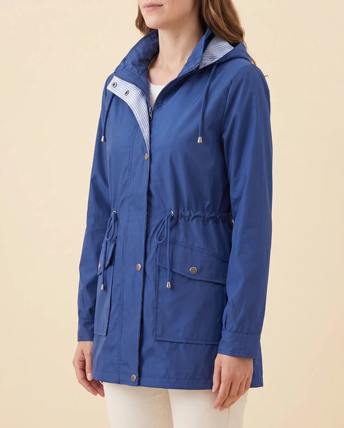 Mira lång trenchcoat – avtagbar huva