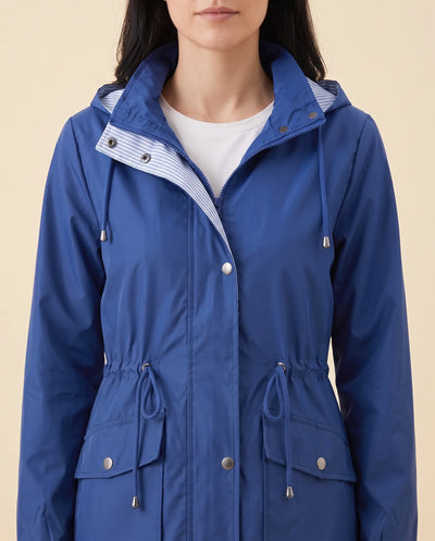 Mira lång trenchcoat – avtagbar huva