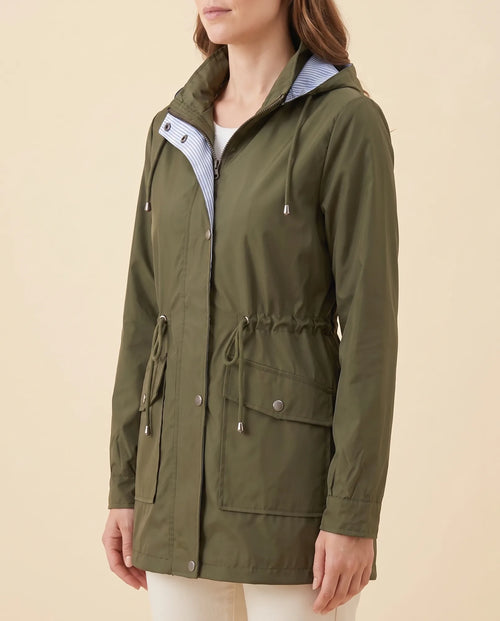 Mira lång trenchcoat – avtagbar huva