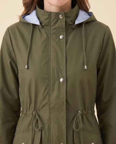 Mira lång trenchcoat – avtagbar huva