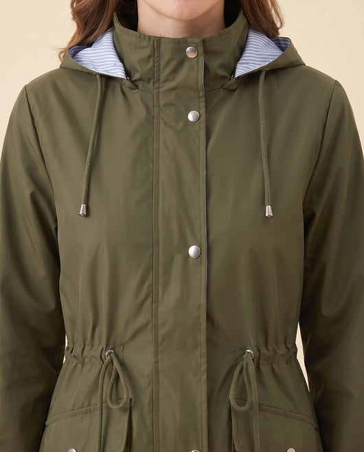 Mira lång trenchcoat – avtagbar huva