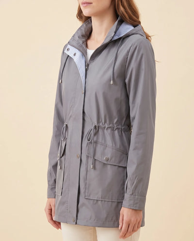 Mira lång trenchcoat – avtagbar huva