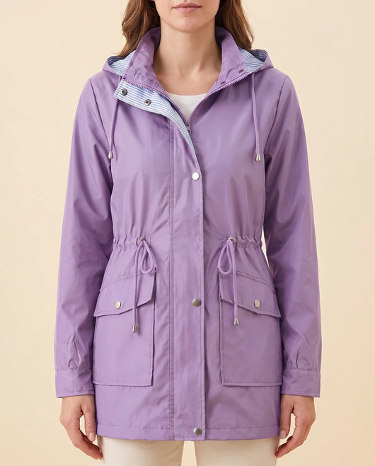 Mira lång trenchcoat – avtagbar huva