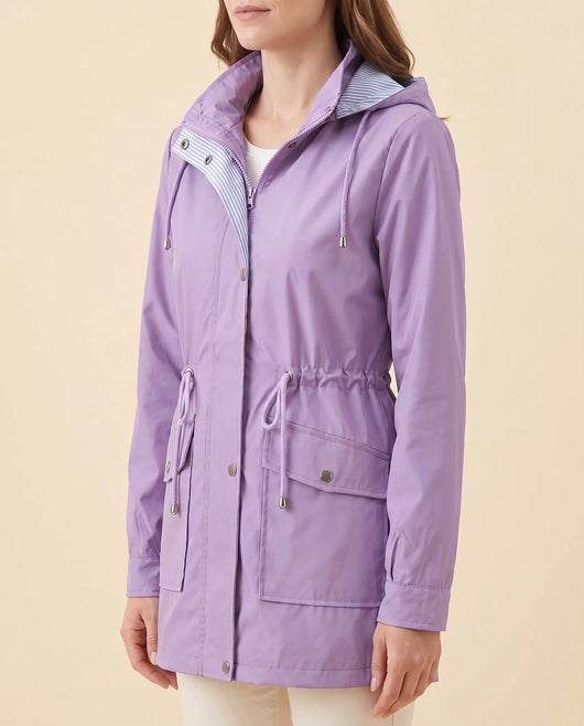 Mira lång trenchcoat – avtagbar huva