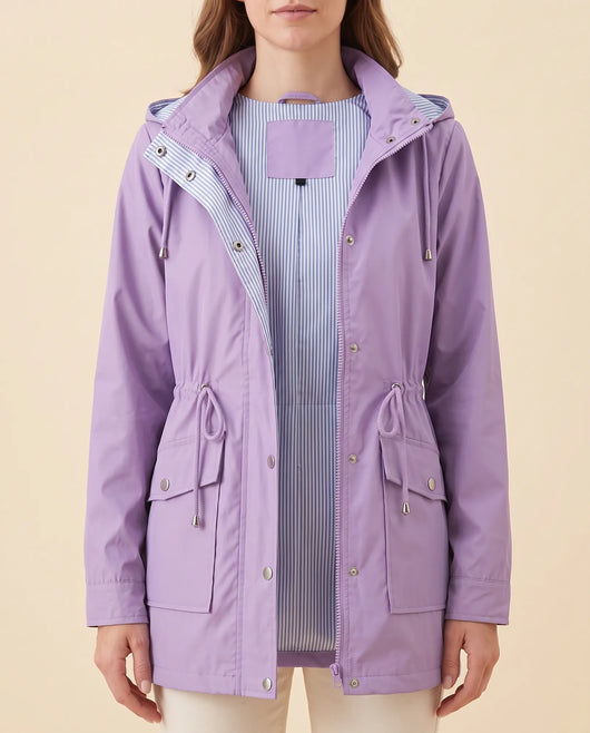 Mira lång trenchcoat – avtagbar huva