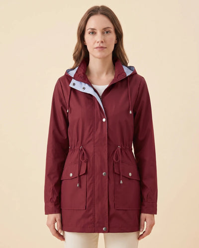 Mira lång trenchcoat – avtagbar huva