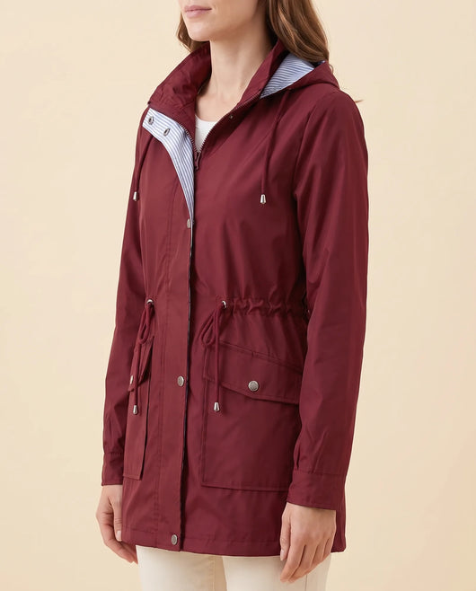 Mira lång trenchcoat – avtagbar huva
