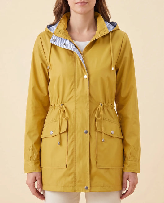Mira lång trenchcoat – avtagbar huva
