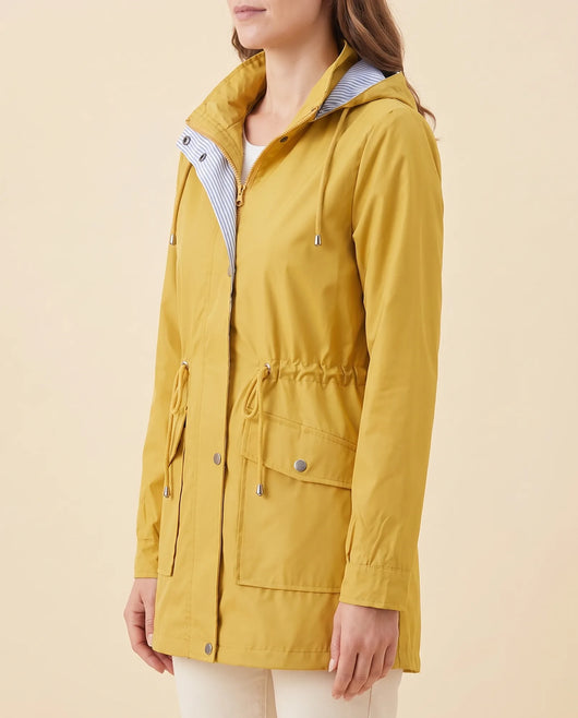 Mira lång trenchcoat – avtagbar huva