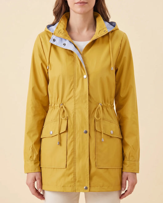Mira lång trenchcoat – avtagbar huva