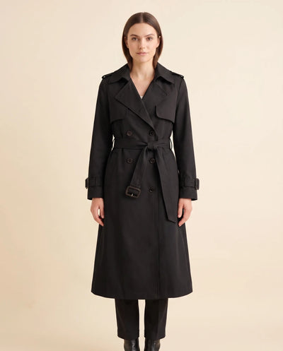 Nell dubbelknäppt trenchcoat med skärp