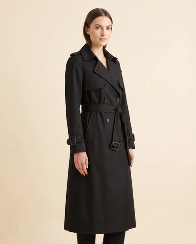Nell dubbelknäppt trenchcoat med skärp