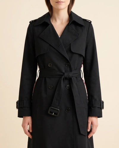 Nell dubbelknäppt trenchcoat med skärp