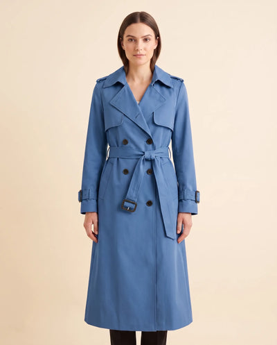 Nell dubbelknäppt trenchcoat med skärp
