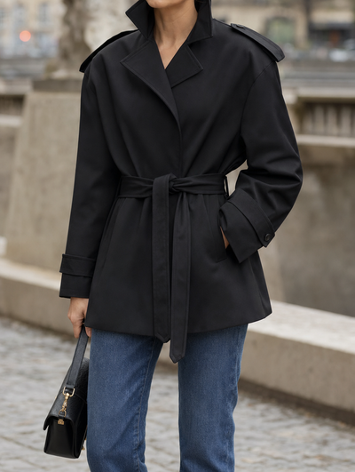 Ashcombe trenchcoat med långa ärmar