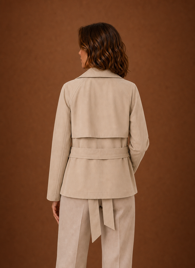 Trenchcoat med knytskärp