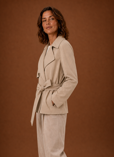 Trenchcoat med knytskärp