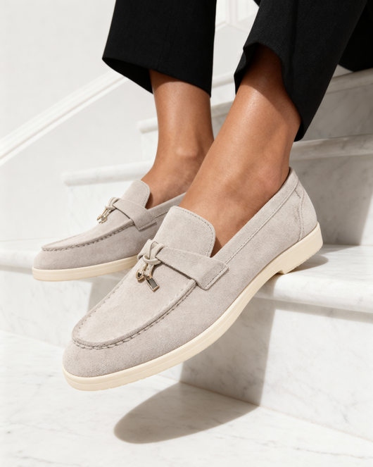 Loafers i läder