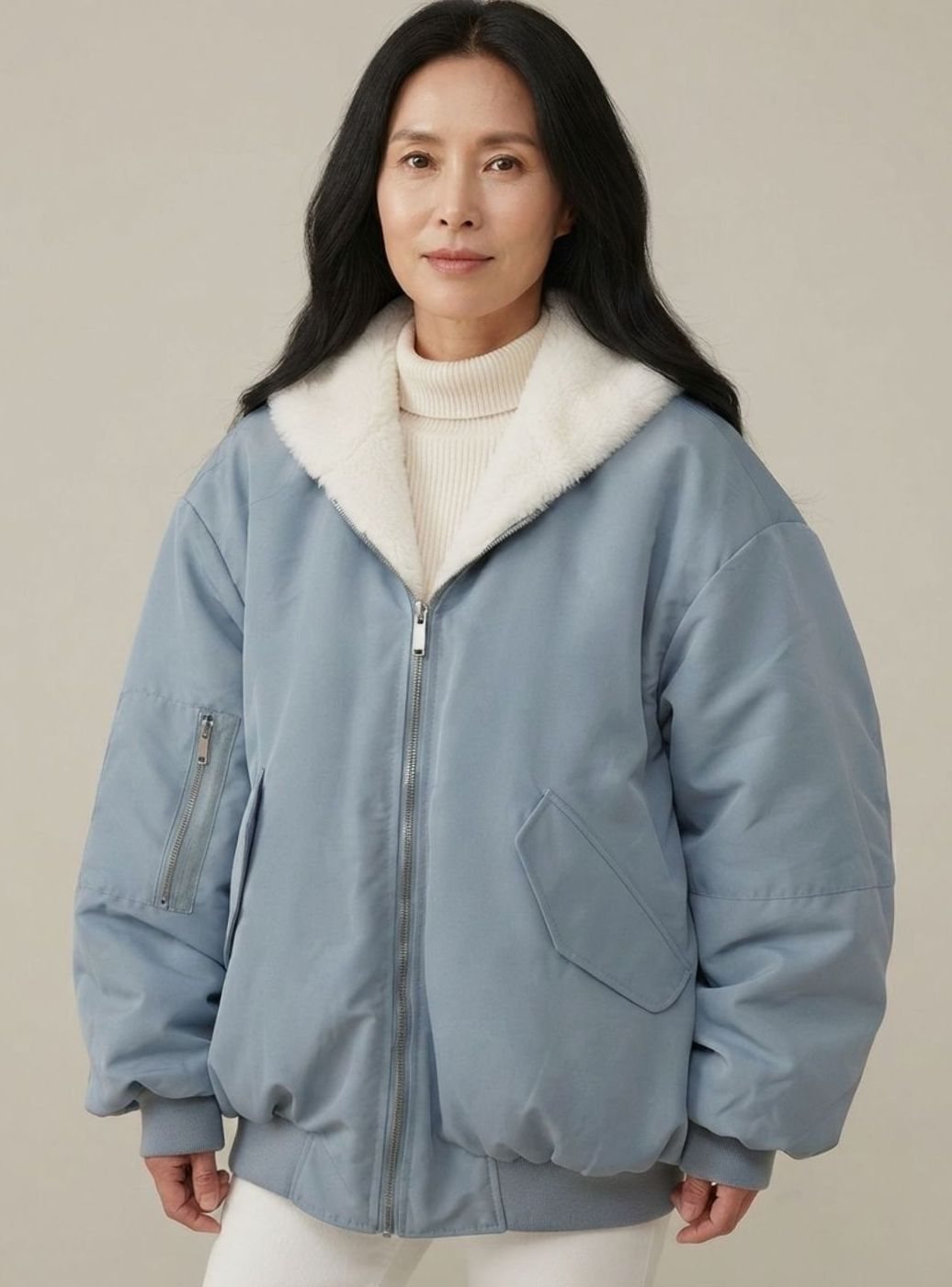 Greta bomberjacka i fleece